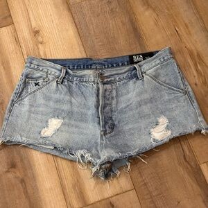 RES DENIM Ladies Shorts Size 30. Cutoff. Frayed edge. Button Fly.